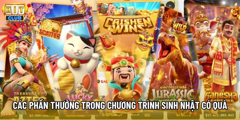 Các giá trị phần thưởng trong chương trình sinh nhật có quà Các giá trị phần thưởng trong chương trình sinh nhật có quà